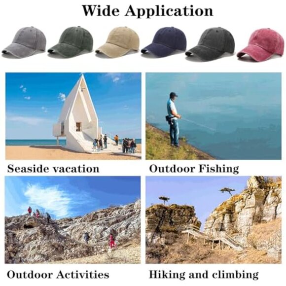 Vintage Distressed Baseball Cap Unisex Adjustable Retro Golf Hat Classic Style - Picture 5 of 7